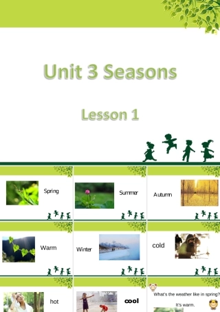 人教（新起点）英语二年级下册 Unit 3 Seasons Lesson 1 课件 1.ppt