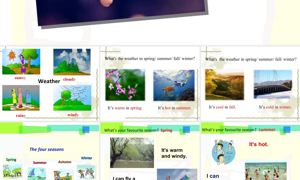人教（新起点）英语二年级下册 Unit 3 Seasons Lesson 3 课件 2.ppt