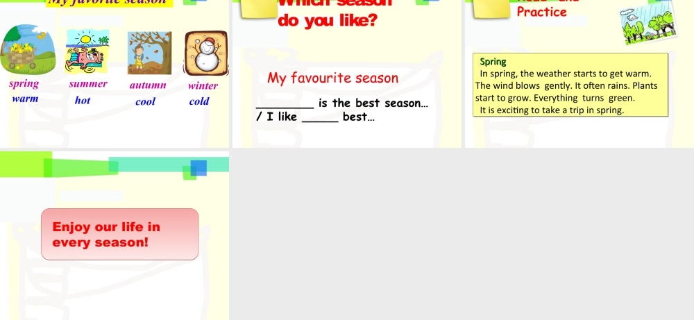 人教（新起点）英语二年级下册 Unit 3 Seasons Lesson 3 课件 2.ppt