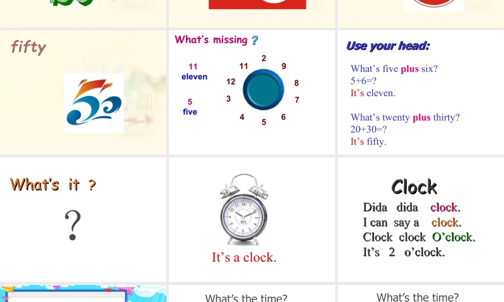 人教（新起点）英语二年级下册 Unit 4 Time Lesson 1 课件 2.ppt