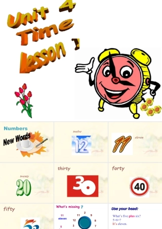 人教（新起点）英语二年级下册 Unit 4 Time Lesson 1 课件 2.ppt