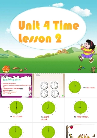 人教（新起点）英语二年级下册 Unit 4 Time Lesson 2 课件 2.ppt
