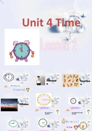 人教（新起点）英语二年级下册 Unit 4 Time Lesson 2单词句型演练.ppt