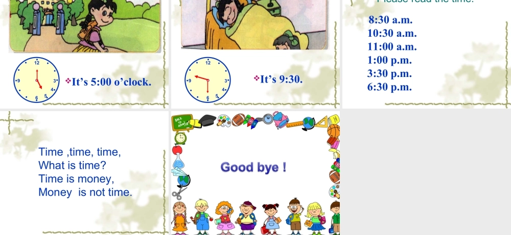 人教（新起点）英语二年级下册 Unit 4 Time Lesson 3 课件 2.ppt