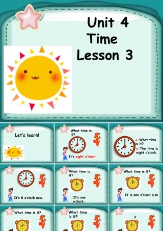 人教（新起点）英语二年级下册 Unit 4 Time Lesson 3 课件3.ppt