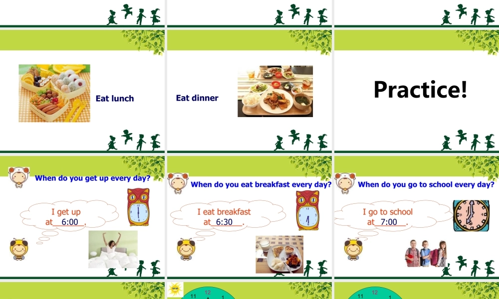 人教（新起点）英语二年级下册 Unit 5 My Day Lesson 1 课件 1.ppt