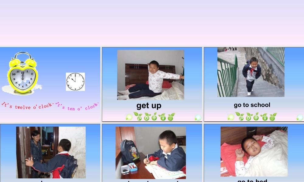 人教（新起点）英语二年级下册 Unit 5 My Day Lesson 3 课件 1.ppt