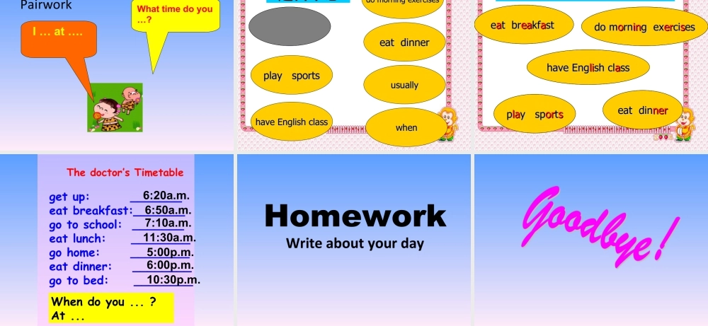 人教（新起点）英语二年级下册 Unit 5 My Day Lesson 3 课件 1.ppt