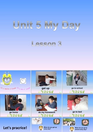 人教（新起点）英语二年级下册 Unit 5 My Day Lesson 3 课件 1.ppt