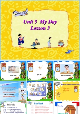 人教（新起点）英语二年级下册 Unit 5 My Day Lesson 3 课件 2.ppt
