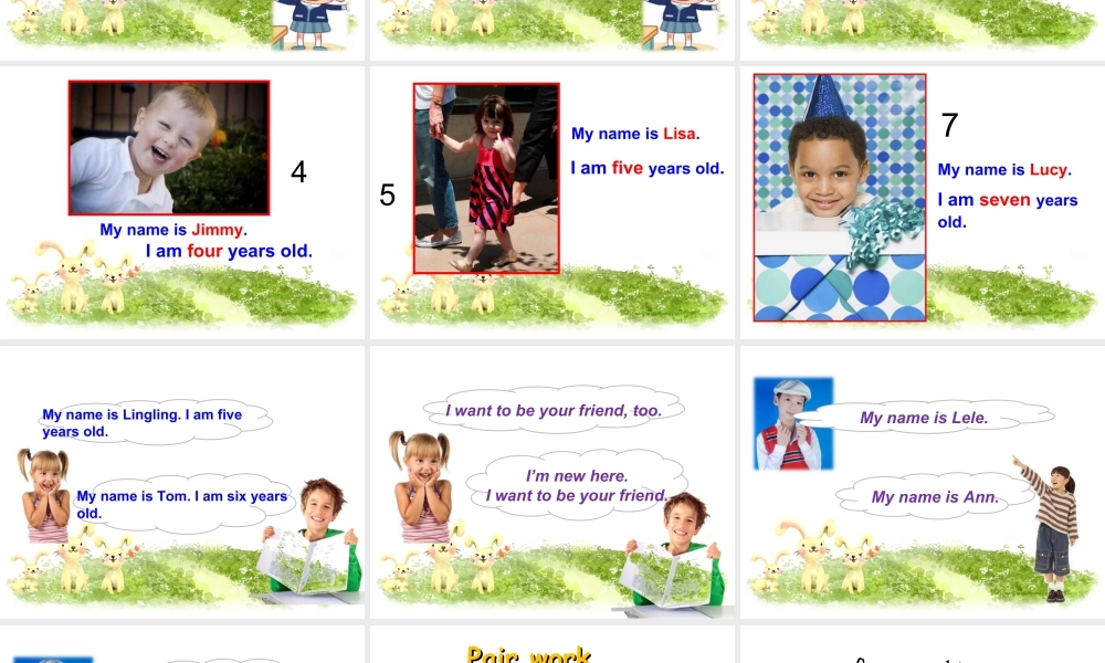 人教（新起点）英语三年级上册 Unit 1 Myself Lesson 1 课件 1.ppt