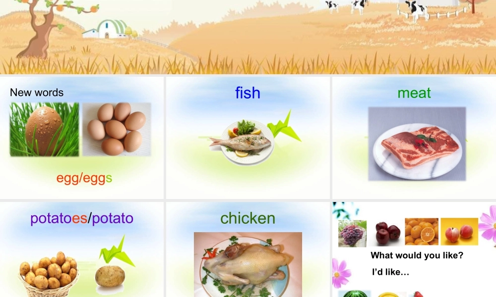 人教（新起点）英语三年级上册 Unit 3 Food 课件.ppt