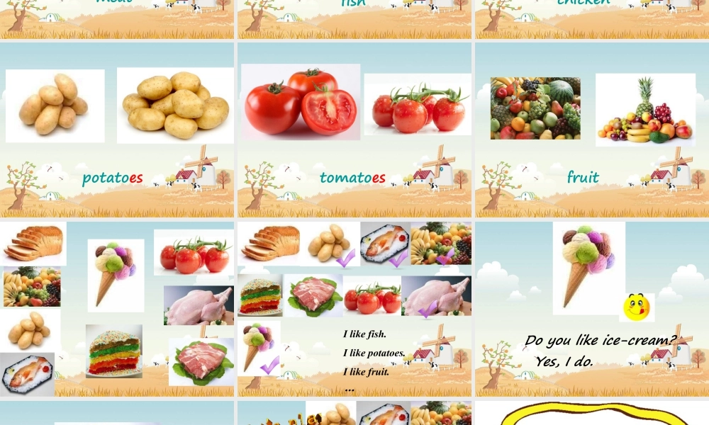 人教（新起点）英语三年级上册 Unit3 Food lesson1 课件.ppt