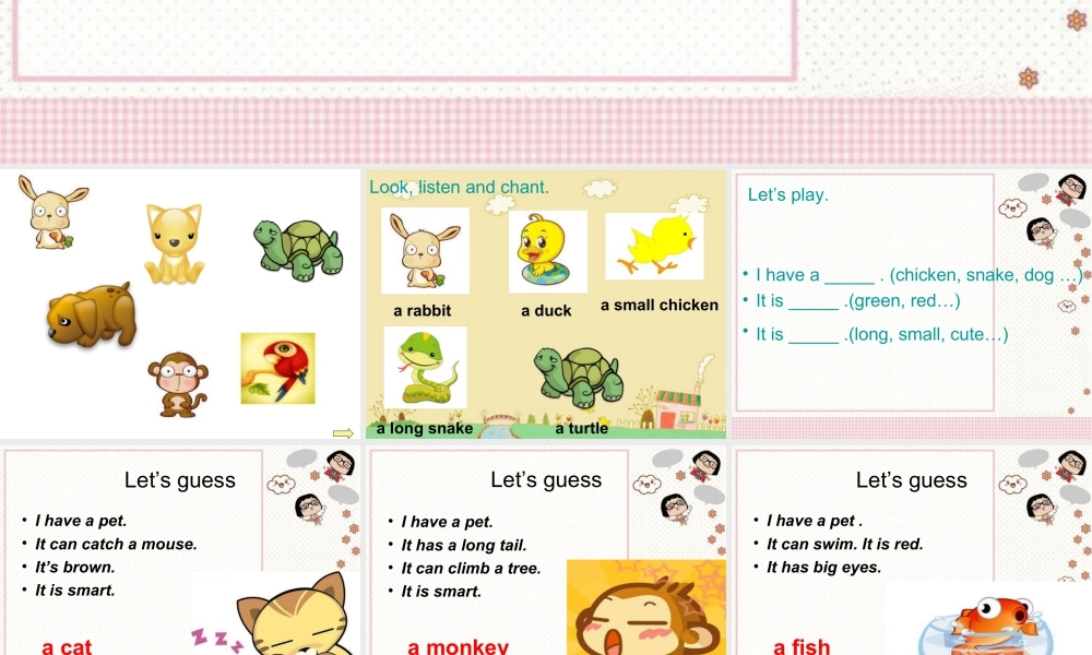 人教（新起点）英语三年级上册 Unit4 Pets Lesson1 课件.ppt