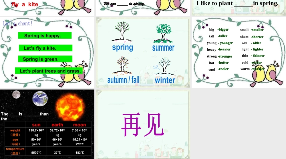 人教版新起点英语二年级下册：Unit 9 Seasons课件（共12张PPT）.ppt