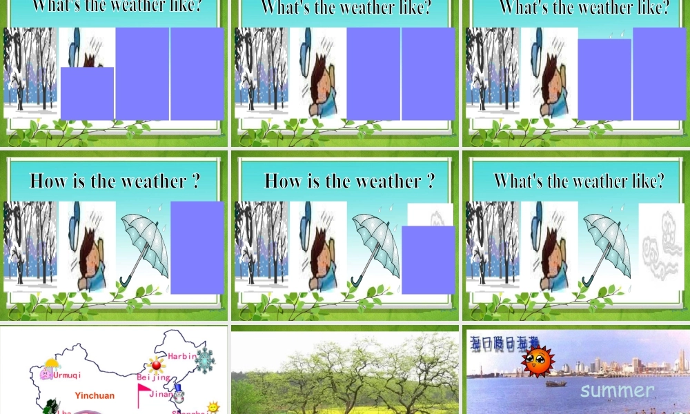 人教版新起点英语二年级下册：Unit 10 Weather （3）课件 （共39张PPT）.ppt