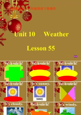 人教版新起点英语二年级下册：Unit 10 Weather （4）课件（共28张PPT）.ppt