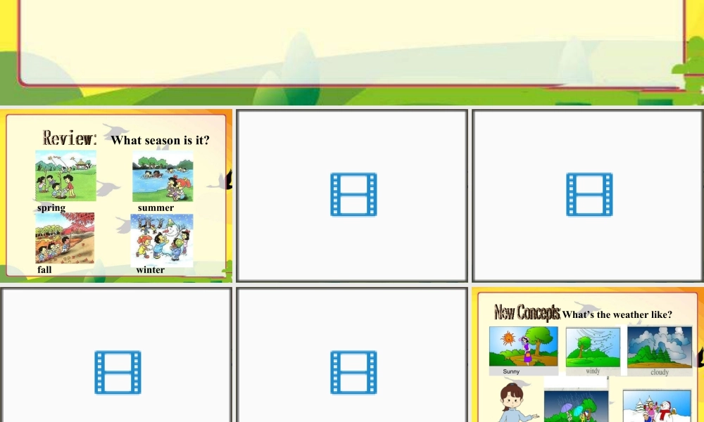 人教版新起点英语二年级下册：Unit 10 Weather课件（共11张PPT）.ppt