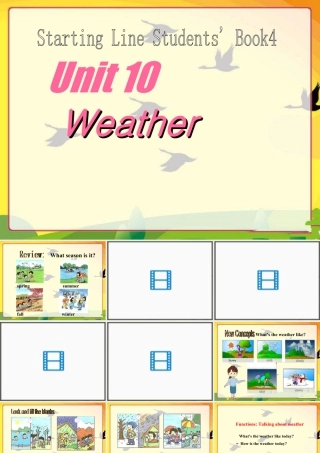 人教版新起点英语二年级下册：Unit 10 Weather课件（共11张PPT）.ppt