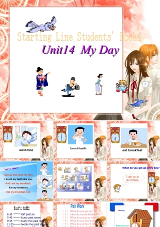 人教版新起点英语二年级下册：Unit 14 My Day课件（共20张PPT）.ppt