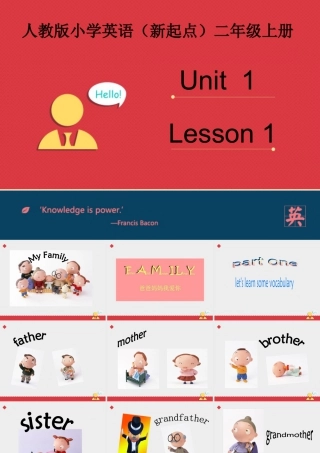 人教新起点+二年级上册+Unit+1+My+Family+课件—第一课时.ppt