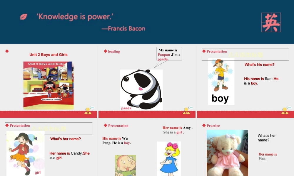 小学英语人教新起点二年级上Unit 2《Boys+and+Girls》课件——第二课时.ppt