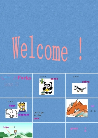 英语二年级上人教版(新起点)《Unit 3 Parks》课件.ppt