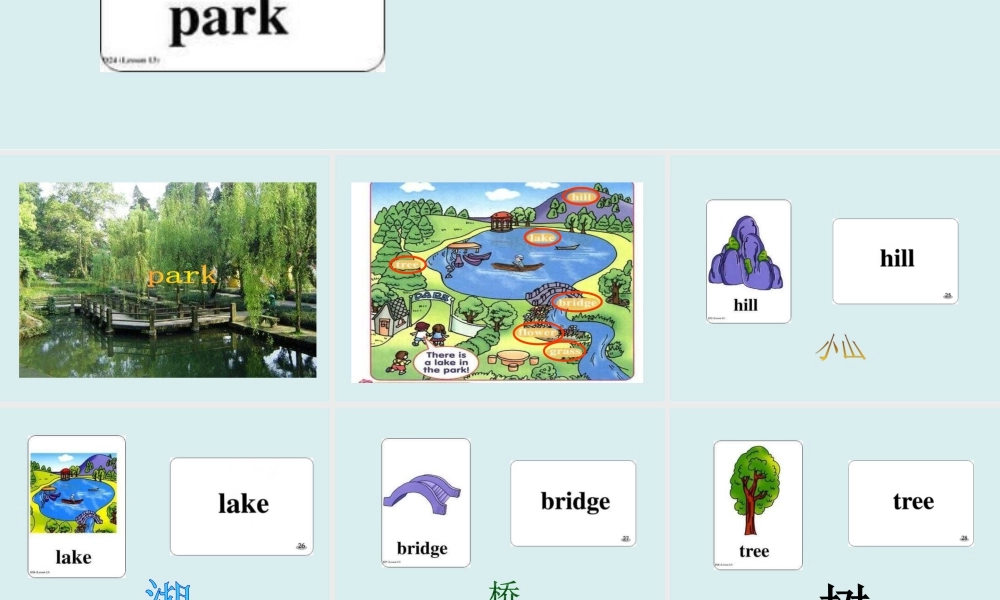英语二年级上人教版(新起点)《Unit 3 Parks》课件1.ppt