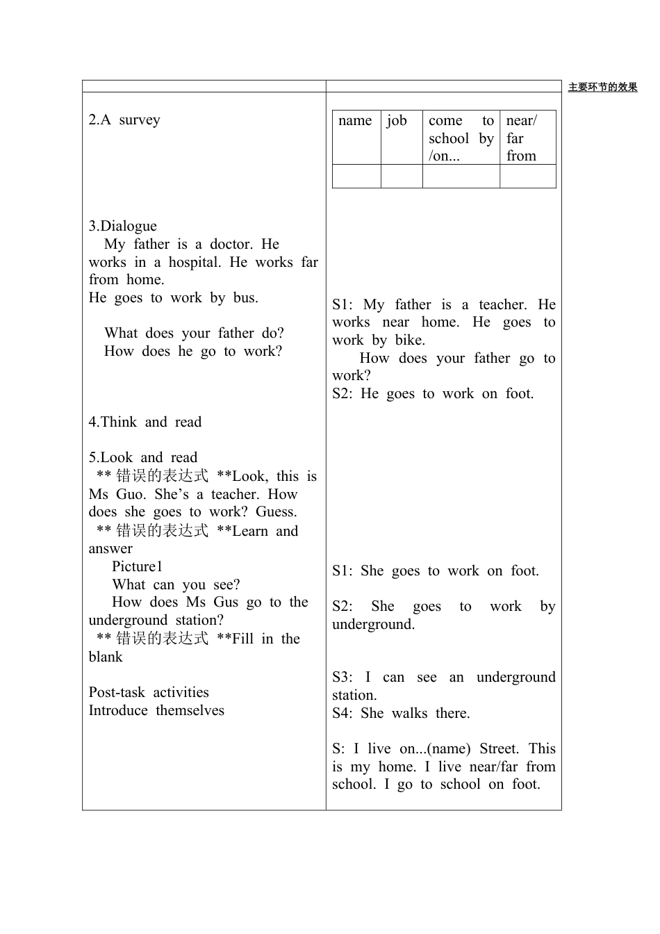沪教牛津五年级英语上册教案-Unit 2 Going to school.docx_第3页