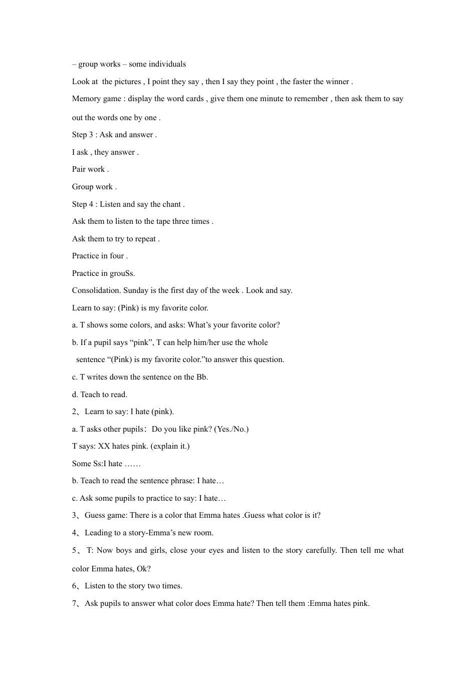 外研版三年级英语下册-Unit 2 The days of the week 教学设计2.doc_第2页