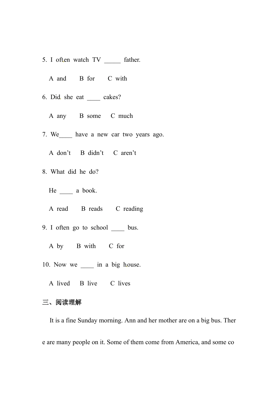 五年级下册英语一课一练-Unit 1 A Phone Call （1） Join in外研剑桥（word，含答案）.docx_第2页