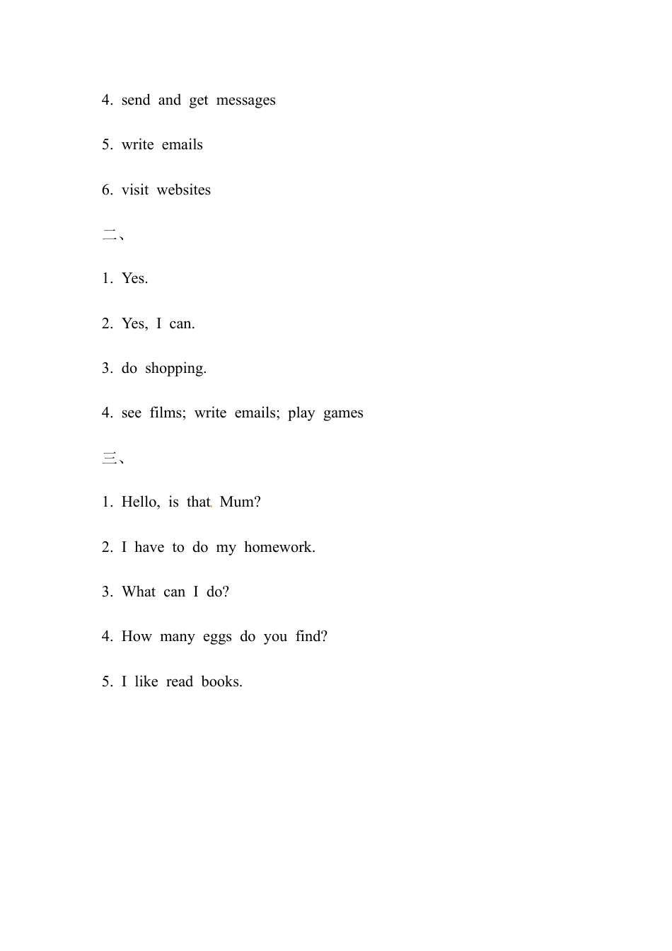 五年级下册英语一课一练-Unit 1 A Phone Call （3） Join in外研剑桥（word，含答案）.docx_第3页