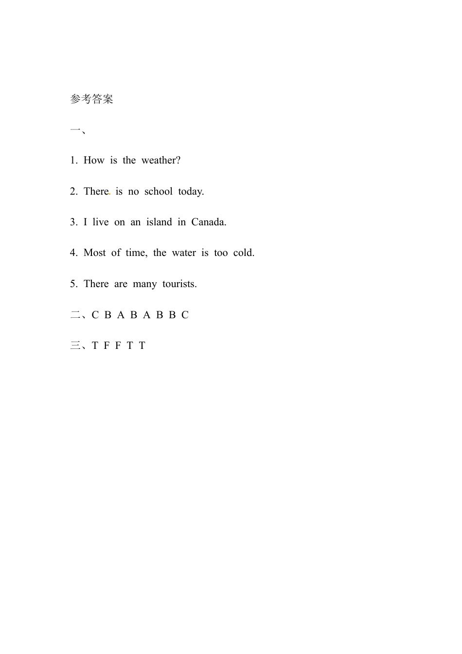 五年级下册英语一课一练-Unit 5 On the Beach （3） Join in外研剑桥（word，含答案）.docx_第3页