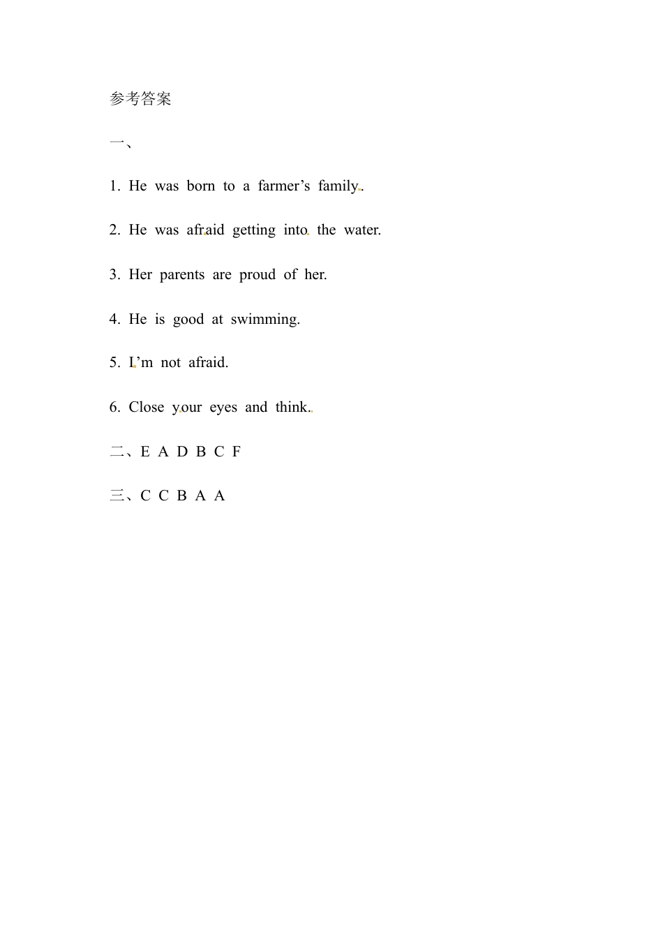 五年级下册英语一课一练-Unit 6 Adventures （3） Join in外研剑桥（word，含答案）.docx_第3页