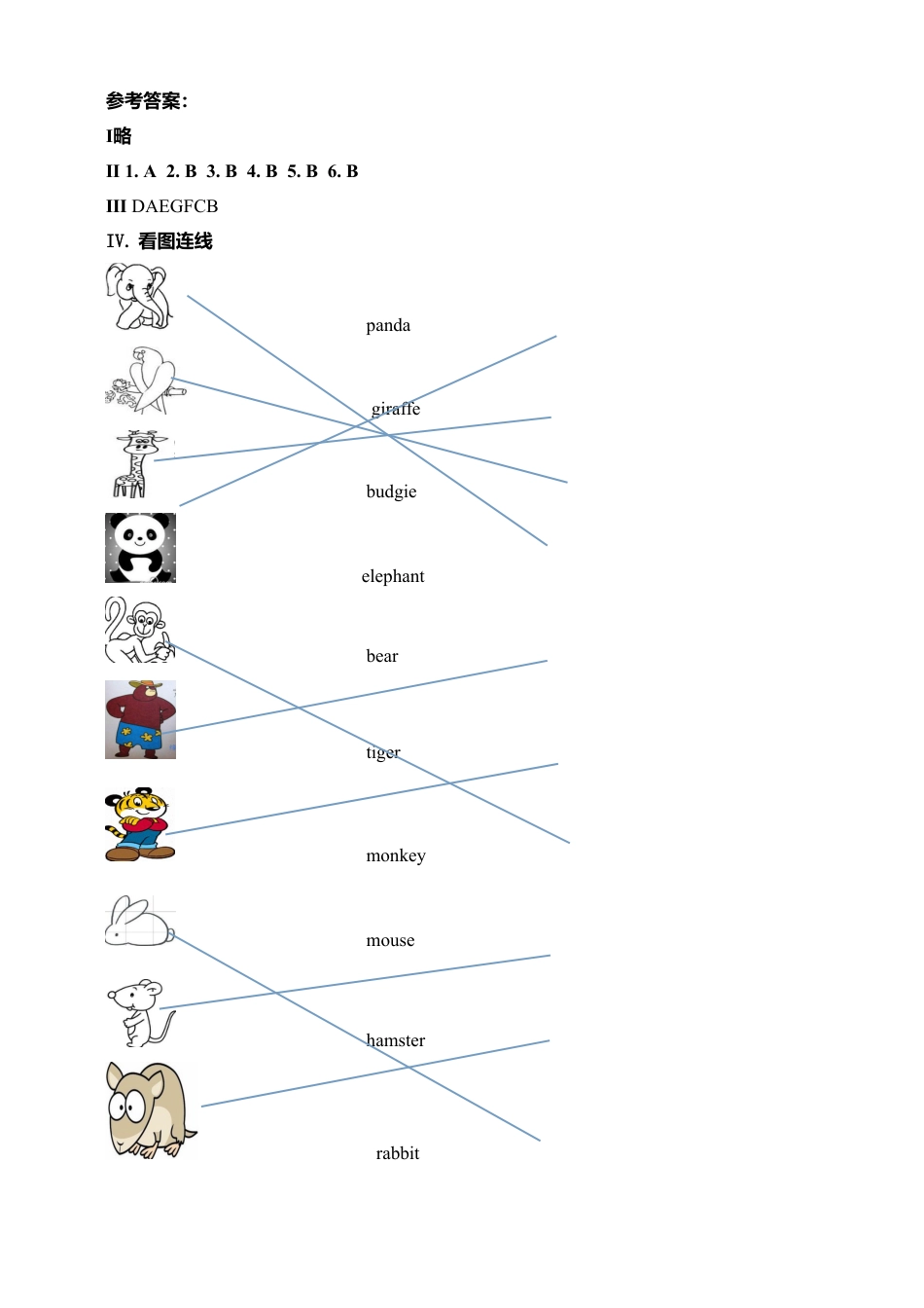 外研版三年级英语下册-同步练习1 Unit1 Pets.doc_第3页