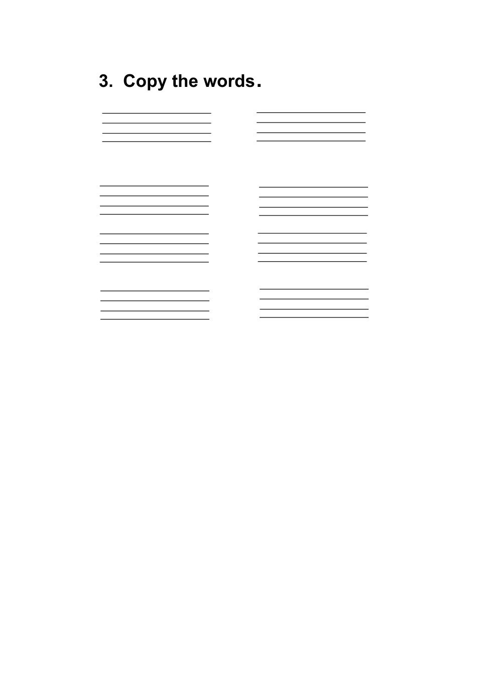 外研版五年级英语上册-五上Unit4 part1课堂练习3.doc.doc_第1页