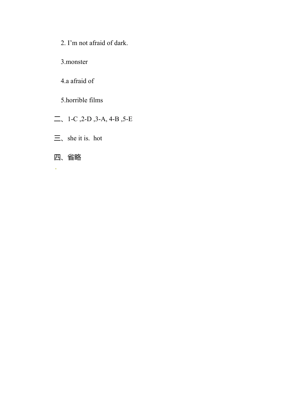 五年级下册英语一课一练-Unit 6 Adventures  Join in外研剑桥（word，含答案）.doc_第3页
