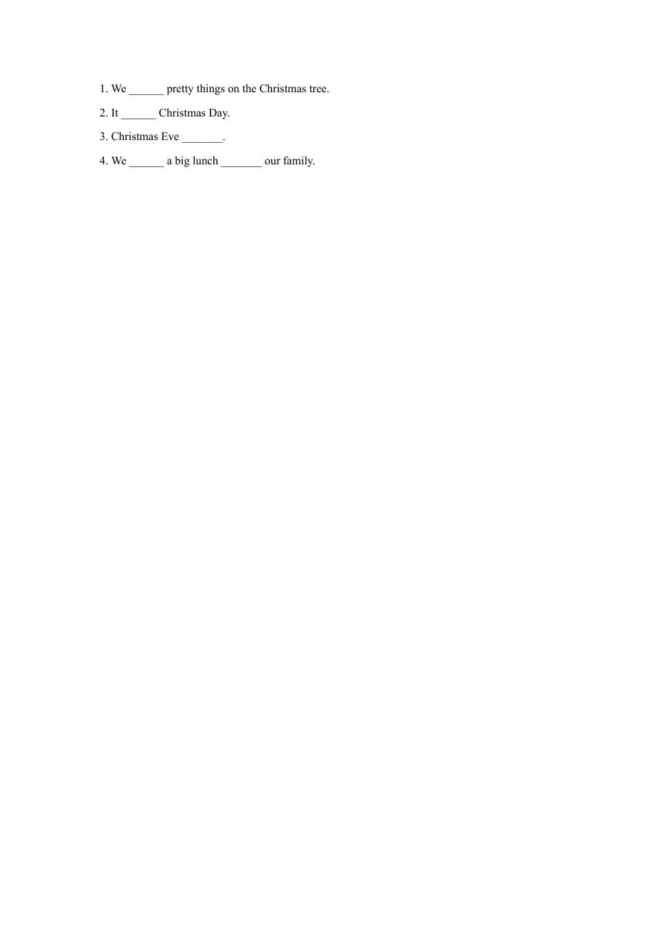 小学英语牛津译林版-Unit 8 At Christmas 习题 1.doc_第2页