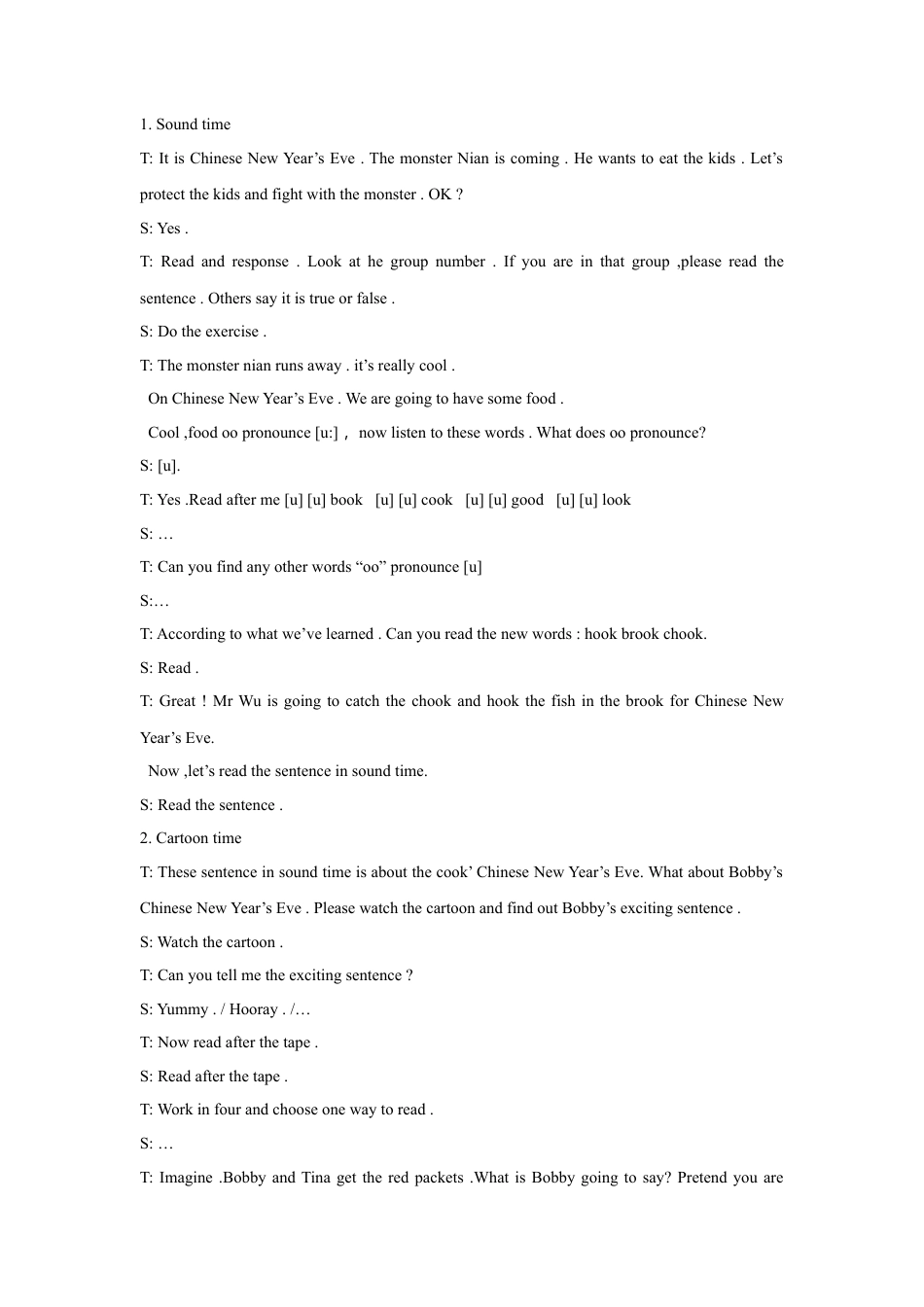 小学英语牛津译林版-Unit 8 Chinese New Year 教学设计 2.doc_第2页