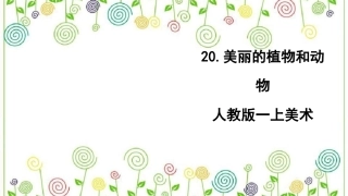 20.美丽的植物和动物（课件）-美术一年级上册.pdf