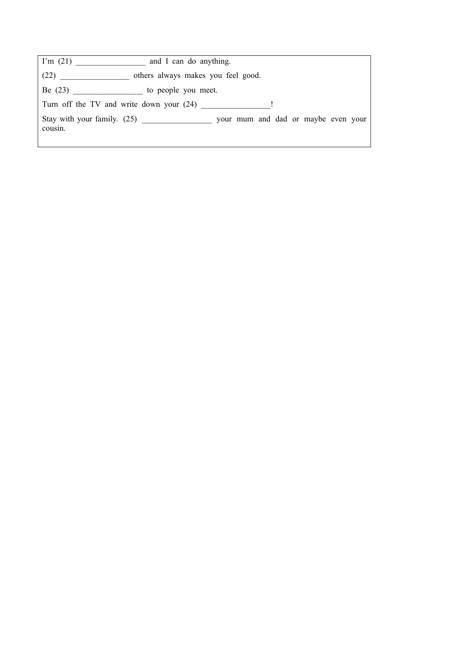 外研版九年级下册-Module 8 My future life 话题8 情绪与感情（基础版） 试题.docx_第3页