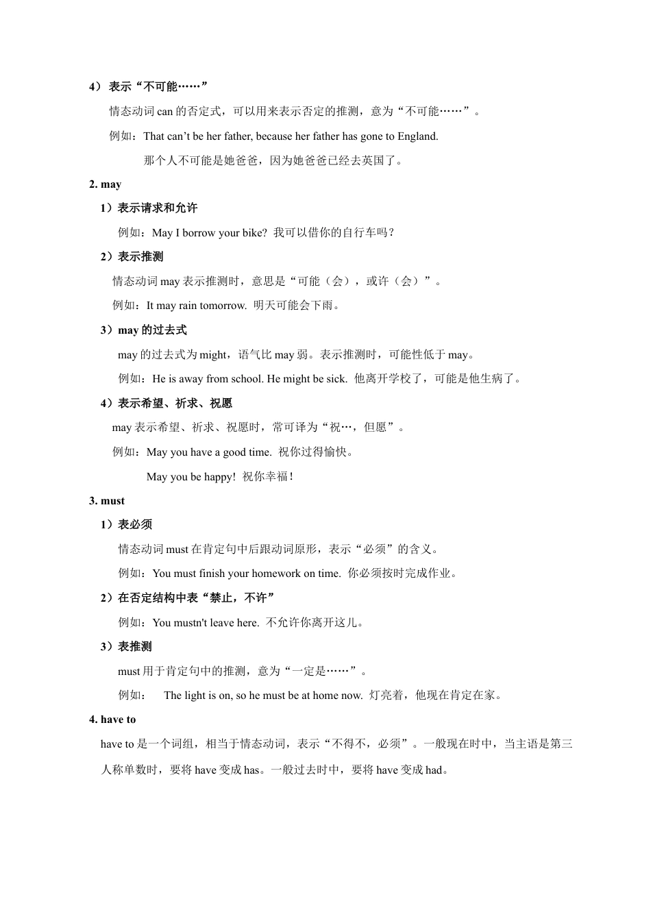 07 情态动词-八年级英语上册语法精讲精练（外研版）  .docx_第2页