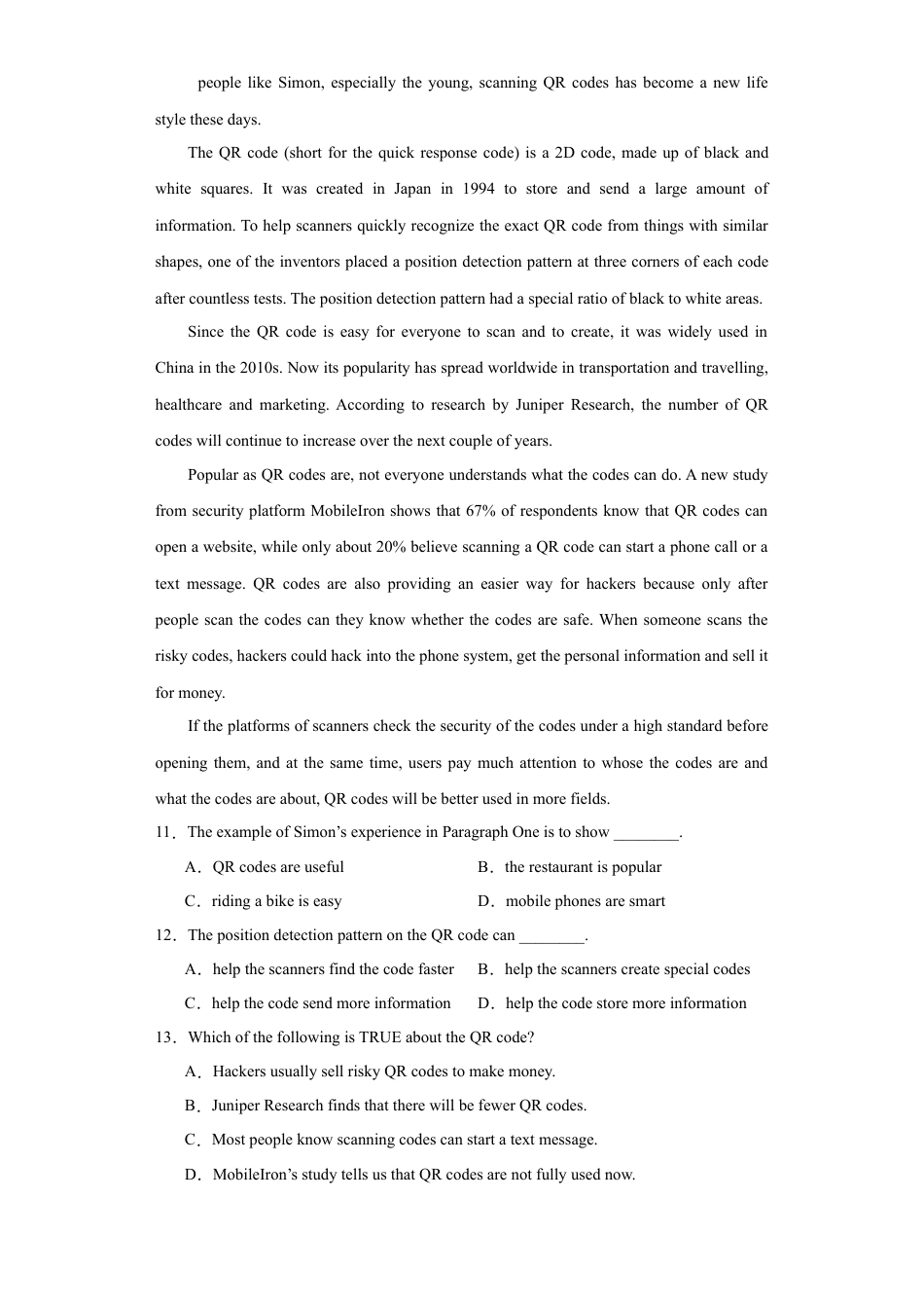 Module 7 Computers 综合练习-七年级英语上册 （外研版）含解析.docx_第2页