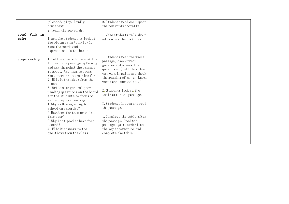 八年级英语上册 Module 3 Unit 2 This year we practise more carefully教案.doc_第2页