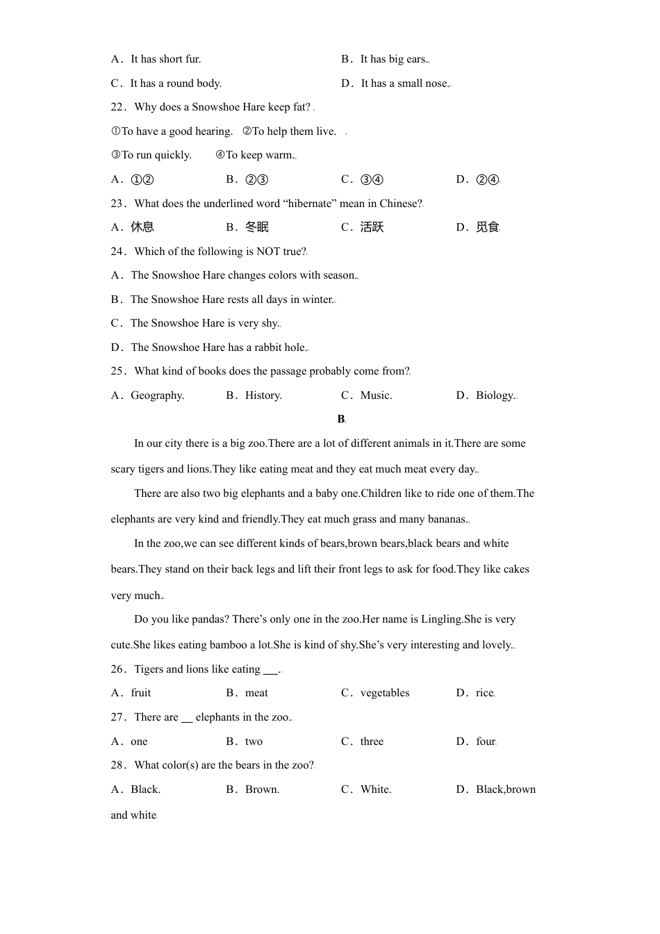 初中英语七年级上册-10 module 6 -（外研版）.doc_第3页