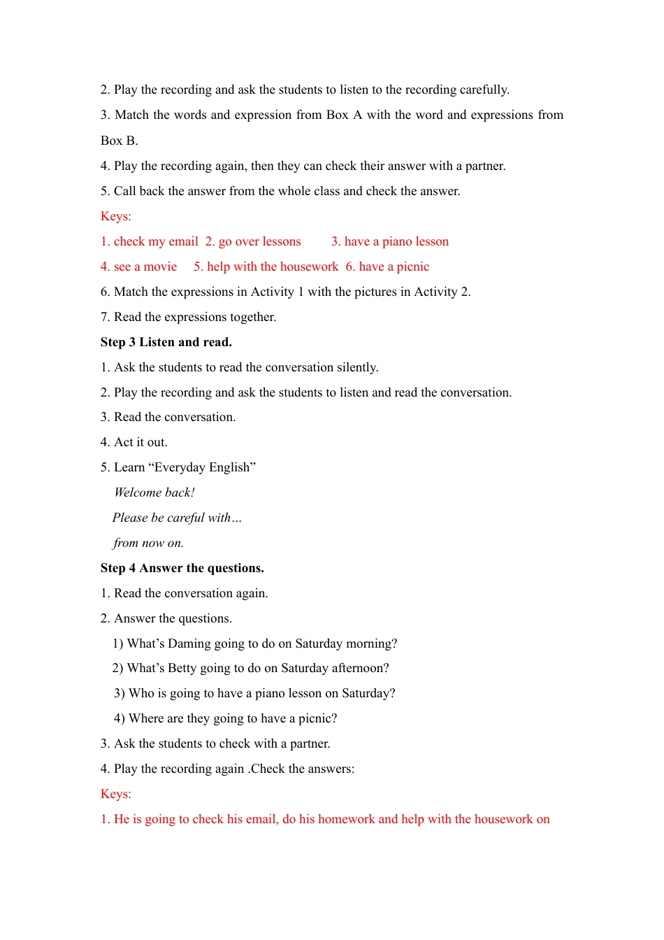 初中英语七下-教案-Module 3 Making plans.doc_第3页