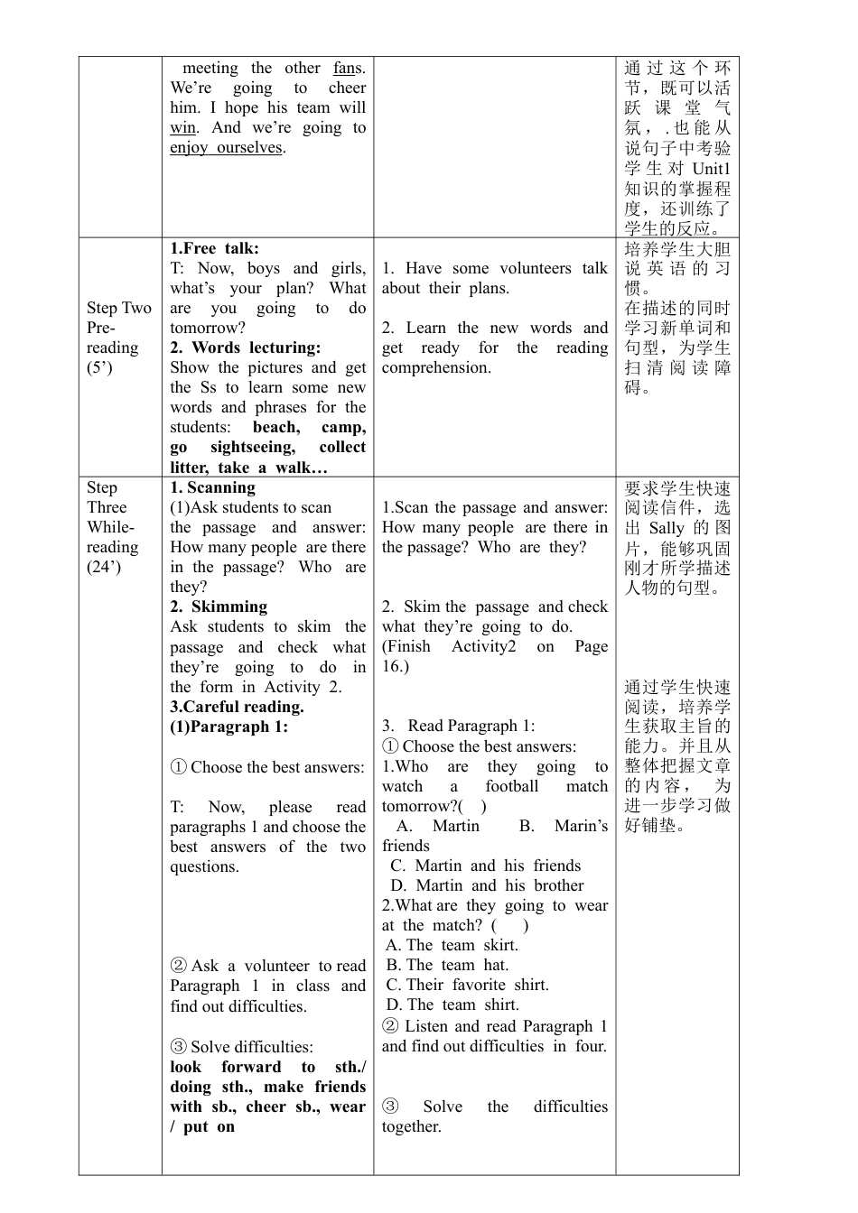 初中英语七下-教案-Module 3 Unit2.doc_第2页