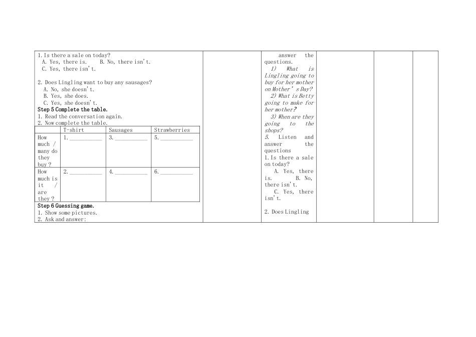 初中英语七下-教案-Module 5 Shopping Unit 1 What can I do for you教案 （新版）外研版.doc_第3页