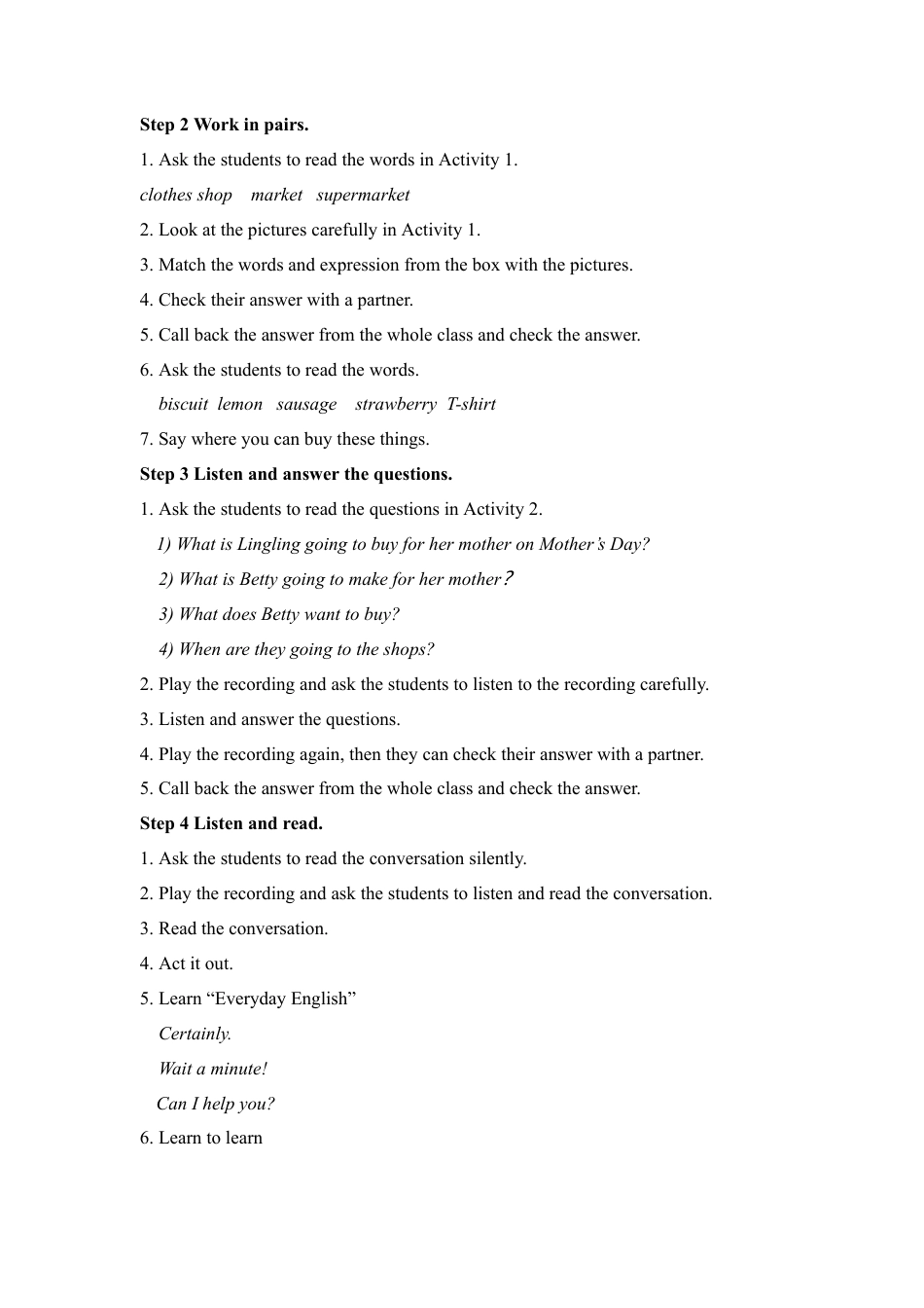 初中英语七下-教案-Module 5 Shopping.doc_第3页