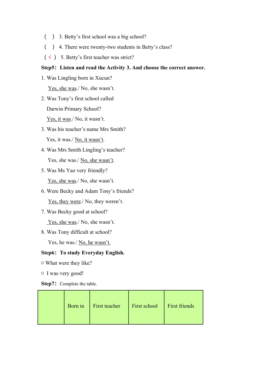 初中英语七下-教案-Module 7 My past life.doc_第3页